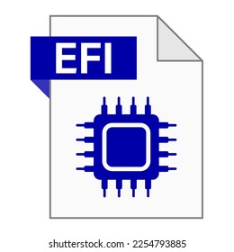 Diseño plano moderno del icono de archivo EFI para web