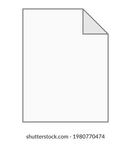 Modern flat design of empty mockup file icon for web