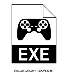 Diseño plano moderno del icono de archivo EXE para web