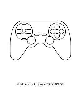 Modern flat design of gamepad or joystick icon for web