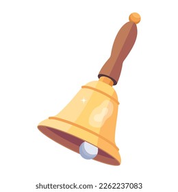 Modern flat design of hand bell 