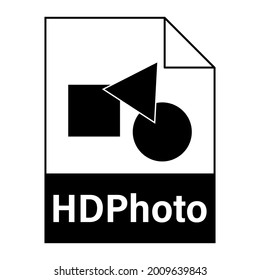 Modern flat design of HDPhoto file icon for web