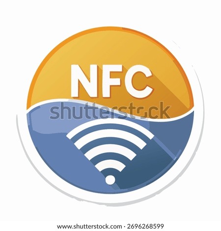 A modern flat design icon representing the seamless connectivity of Near Field Communication (NFC).
