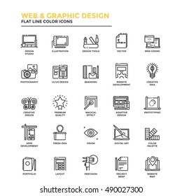 Modern flat design icons for Web and Graphic design, Illustration, Ui Design, Development, etc. Icons for web and app design, easy to use and highly customizable. Vector