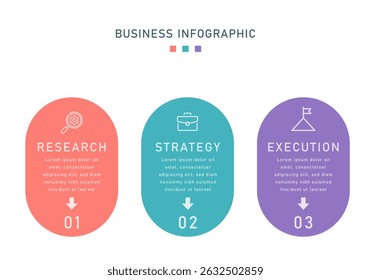 Modern Flat Design Infographic for Business Workflow