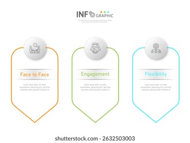 Infografía de diseño plano moderno para el flujo de trabajo empresarial