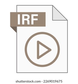 Modern flat design of IRF file icon for web