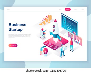 Modern flat design isometric concept of Startup Your Project for banner and website. Isometric landing page template. Launch a new product on a business company. Vector illustration.