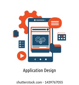 Modern flat design isometric concept of App Development for website and mobile website. 