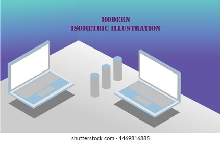 Modern flat design isometric concept for website and mobile website. Landing page template