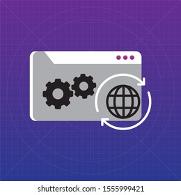 Modern flat design isometric concept of Seo Optimization for website and mobile website.