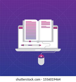 Modern flat design isometric concept of Online Education for website and mobile website.