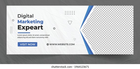 Modern flat design isometric concept of Digital Marketing for banner and website, Digital Marketing Expert agency, Marketing Banner With Blue And White Shade, Business analysis.