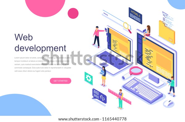Modern Flat Design Isometric Concept Web Stock Vector Royalty