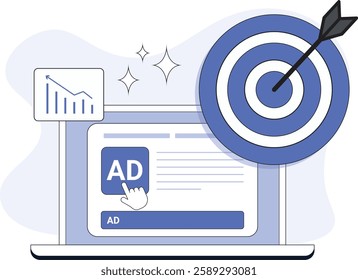 Modern flat design isometric illustration of Digital Marketing. Can be used for website and mobile website or Landing page. Easy to edit and customize. Vector illustration