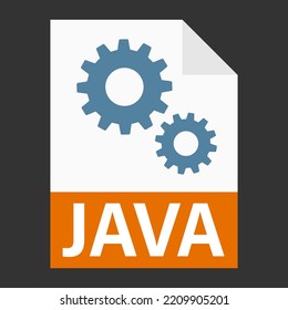 Modern flat design of JAVA file icon for web
