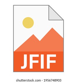 Modern flat design of JFIF file icon for web