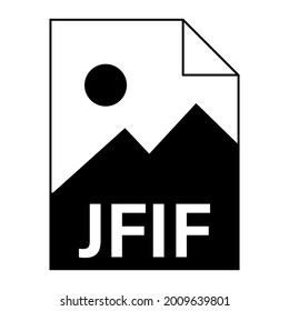 Modern flat design of JFIF file icon for web