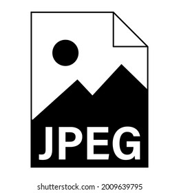 Diseño plano moderno del icono de archivo JPEG para web