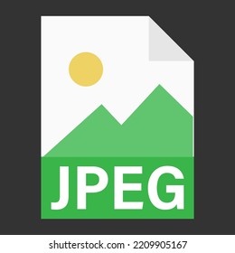 Modern Flat Design Of JPEG File Icon For Web