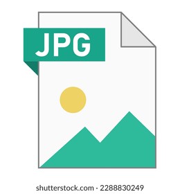 Modernes flaches Design des JPG-Dateisymbol für Web