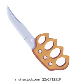 Diseño plano moderno de cuchillo de nuca 