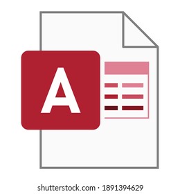 Diseño plano moderno del logotipo Archivo de base de datos ACCDB icono