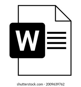 Diseño plano moderno del logotipo icono de archivo DOC