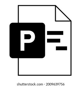 Modern flat design of logo MPP project document file icon
