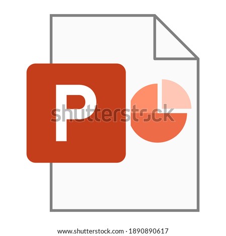 Modern flat design of logo PPT presentation file icon