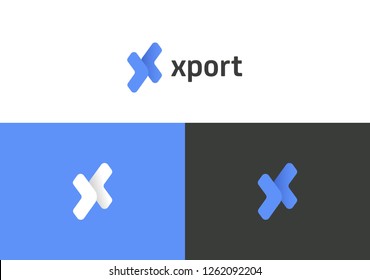 Modern flat design logo for trade company