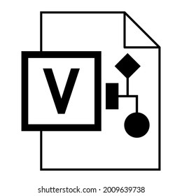 Modern Flat Design Of Logo VSD Visio Drawing File Icon
