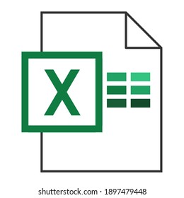 Modern Flat Design Of Logo XLS File Icon