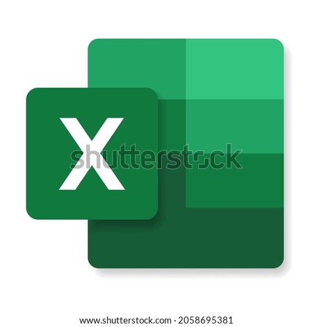 Modern flat design of logo XLS file icon