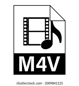 Modernes flaches Design der M4V-Illustrationsdatei für Web