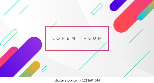 modern flat design minimal dynamic liquid fluid shapes composition geometric background. vector Eps10 yellow green purple blue gradient