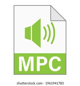 Modern flat design of MPC file icon for web