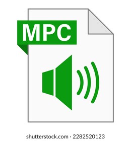 Modern flat design of MPC file icon for web