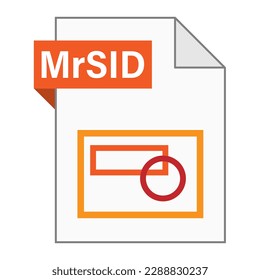 Modern flat design of MrSID file icon for web