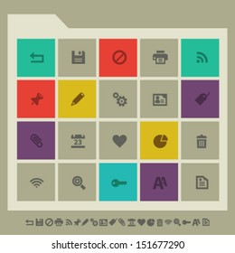 Modern flat design office and web icons set 2