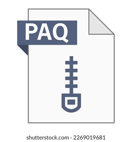 Diseño plano moderno del icono de archivo PAQ para web