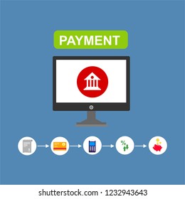 Modern Flat design people and Business concept for M-Commerce, easy to use and highly customizable. Modern vector illustration concept, isolated on colored background