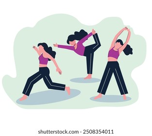 Modern flat design people and business concept for smart workout .Modern vector illustration.