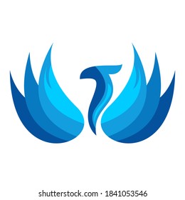 Modern Flat Design Phoenix Illustration