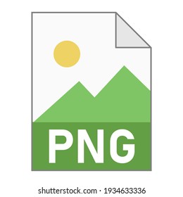 Diseño plano moderno del icono de archivo PNG para web