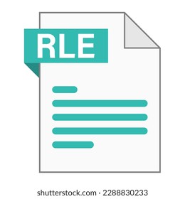 Modernes flaches Design des RLE-Dateisymbol für Web
