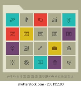 Modern flat design SEO & Internet Marketing set 1 icons