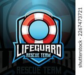Modern flat design simple minimalist cool lifeguard buoy beach logo icon design template vector with modern illustration concept style for product, label, brand, team, badge, emblem