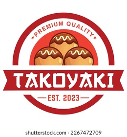 Diseño plano moderno simple minimalista lindo takoyaki logotipo icono plantilla de diseño vector con el concepto de ilustración moderna estilo para restaurante, producto, etiqueta, marca, café, placa, emblema