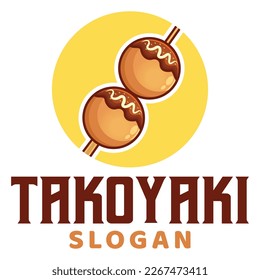 Diseño plano moderno simple minimalista lindo takoyaki logotipo icono plantilla de diseño vector con el concepto de ilustración moderna estilo para restaurante, producto, etiqueta, marca, café, placa, emblema